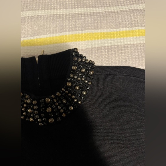 Talbots Embellished Neckline Sweater Black Size S - Picture 6 of 7